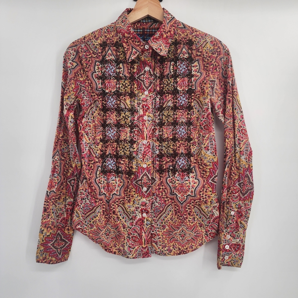 Robert Graham Beaded Paisley Blouse